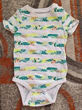 Babies Short Sleeve Vest Parrot Jungle Safari Print 100% Cotton 9-12 Months 