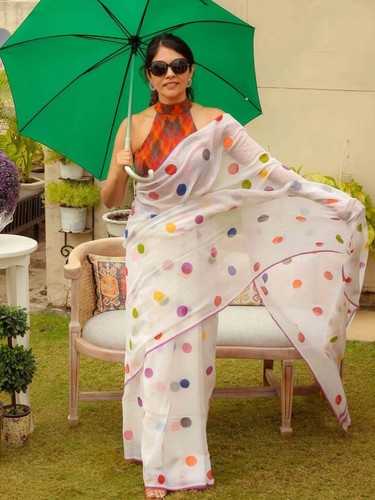 Women peach cotton linen - cotton,