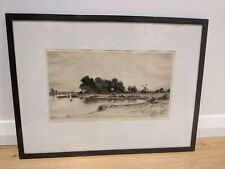 John Firthwood aka John Fullwood On the Bure near Yarmouth original etching