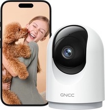 GNCC 2K/3MP Indoor Security Camera WiFi, CCTV Camera House Security 360° Pet Dog