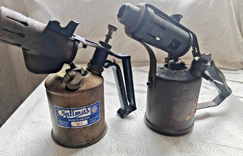 Vintage brass blow torch - vintage,
