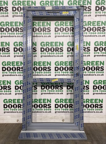 Grey upvc back door pvc - back, pvcu
