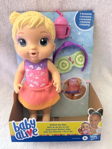 New baby alive rainbow spa - new,