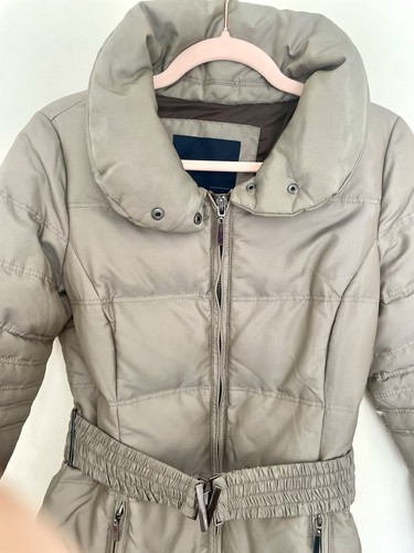Zara taupe midi puffer - puffer, down