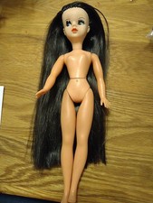Sindy Doll 1968 Vintage Sidepart - Dark Brown Reroot