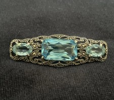Antique Sterling Silver Blue