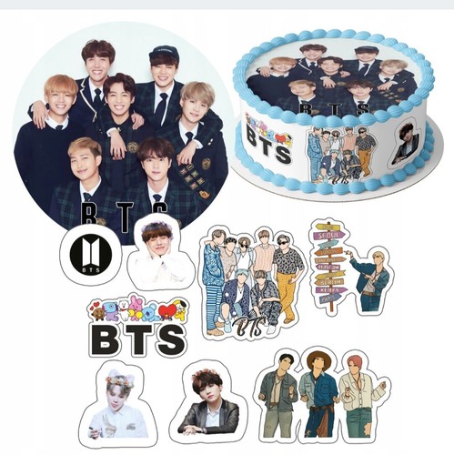Edible bts cake topper - edible,