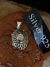 Solid Silver Oval Locket With