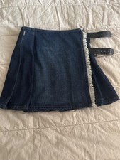 Burberry Denim Mini Kilt,  uk