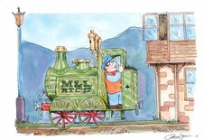 Peter Firmin original watercolour painting Ivor the Engine 2001