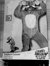 Adult unisex all in one Elephant animal costume Fancy Dress  - Smiffys med (refD