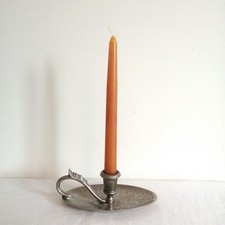 Vintage SEBA silver Plated Ornate Chamber Candlestick Holder Festive Styling 