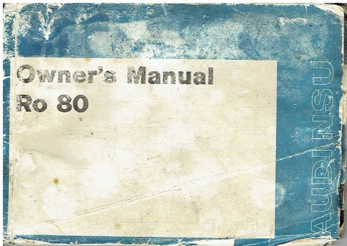 Nsu ro80 saloon original - ro80,