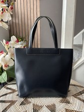 Lovely Lamarthe Navy Blue genuine leather Handbag Grab Bag