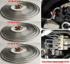 3X 25 Ft 1/4" Brake Line