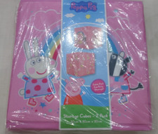 PEPPA PIG STORAGE CUBES 2 PACK FOLDABLE, KIDS TOYS, PINK ORGANISER BOXES