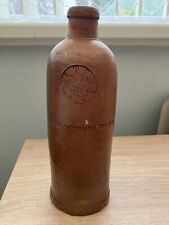 ANTIQUE 1800 ‘s GERMAN STONEWEAR NASSAU SELTZER BOTTLE  SALT GLAZE FINISH
