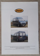 Fiat Ducato Devon Minibus & Wheelchair Accessible Bus Brochure c.1986 - Maxi