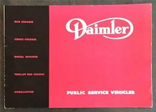 DAIMLER PUBLIC SERVICE VEHICLES Sales Brochure 1950s #602/2032 BUS Ambulance