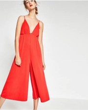 Zara Wide Leg Red Coral