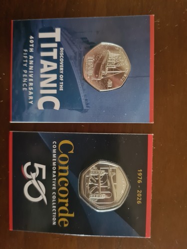 50p carded coins - jersey, &
