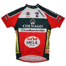 Mens Cycling Jersey Landbouwkrediet–Colnago Team Size S Full Zip Saclà Colnago