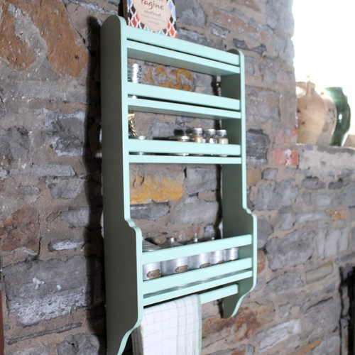 Green spice rack wooden wall - rack,