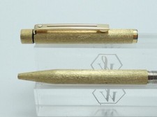 RARE 1984 Sheaffer Targa 681s Gold Lame Ballpoint Pen, GT, Needs Ink  *MINT*