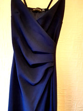 PRETTYLITTLETHING. Ladies Long Dress. Prom, Party, Bridesmaid, Dark Blue. 8.