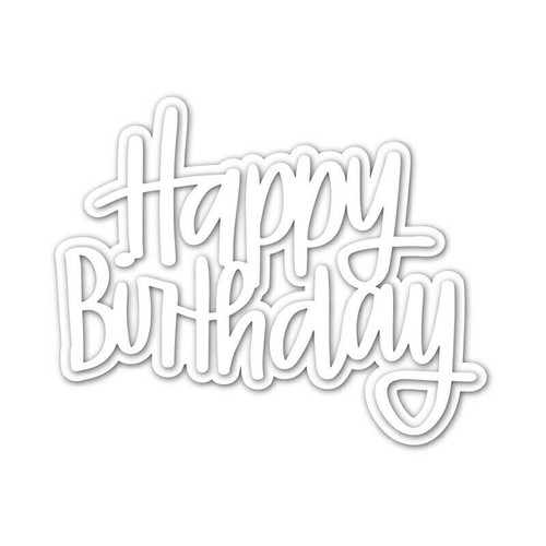 Happy birthday outline - birthday, w