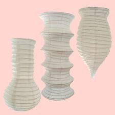 White Paper Lantern Lampshades: Quirky Unusual Shapes: Easy Fit