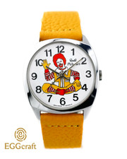 Vintage Ronald McDonald 1970s Mechanical Wristwatch Swiss-Made 34mm