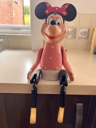 Carved wooden minnie - wooden,