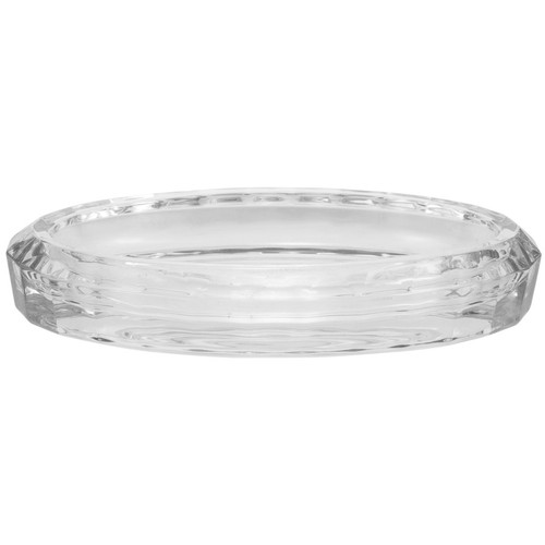 Transparent glass soap box - transparent,