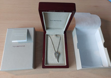 Hot Diamonds Silver Heart Necklace With Diamond And Adjustable Chain in Box