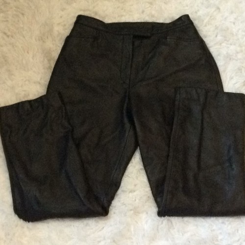 Vintage black leather - black, pants