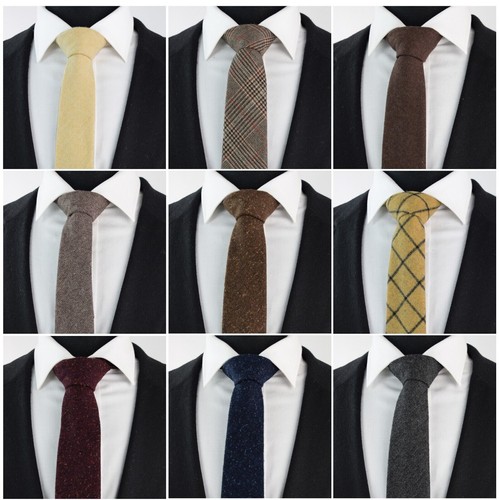 Mens necktie wool - necktie, tweed