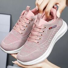 Womens Trainers Running Shoes Ladies Lace Up Flat Comfy Fitness Gym Sports Size