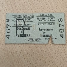 RAILWAY  TIcket,    (.  L M S