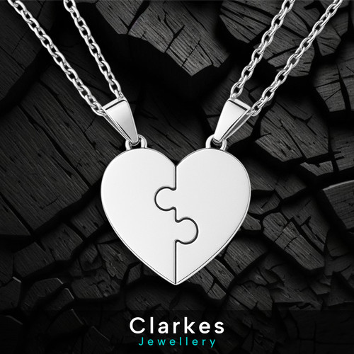 Matching heart puzzle - heart, piece