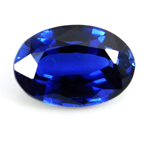 Oval cut natural kashmiri blue - cut,