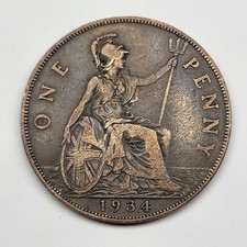 1934 George V One Penny –