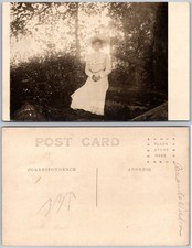 RPPC Edwardian Woman Seated