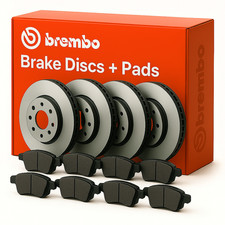 BREMBO Front 2x Brake Discs + Pads Fits Audi A1 Seat Ibiza Toledo Skoda Fabia VW