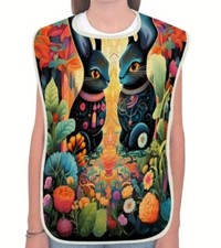 1pc Rabbits - Linen Adult Bib