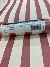 558682 ColoRoll Wallpaper By John Wilman Ltd Vinyl Stripes In Red/Cream