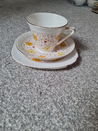 Fine bone bell china trio - china,