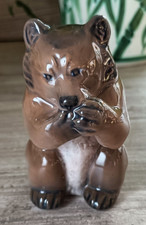 Royal Copenhagen Brown Bear Cub - Eating & Upright - Model Number 3014