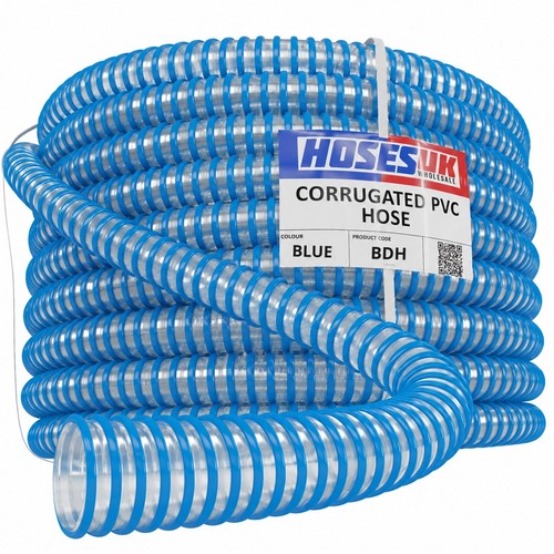 Blue corrugated pond - blue, hose