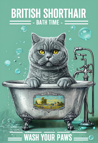 British shorthair bath - british,